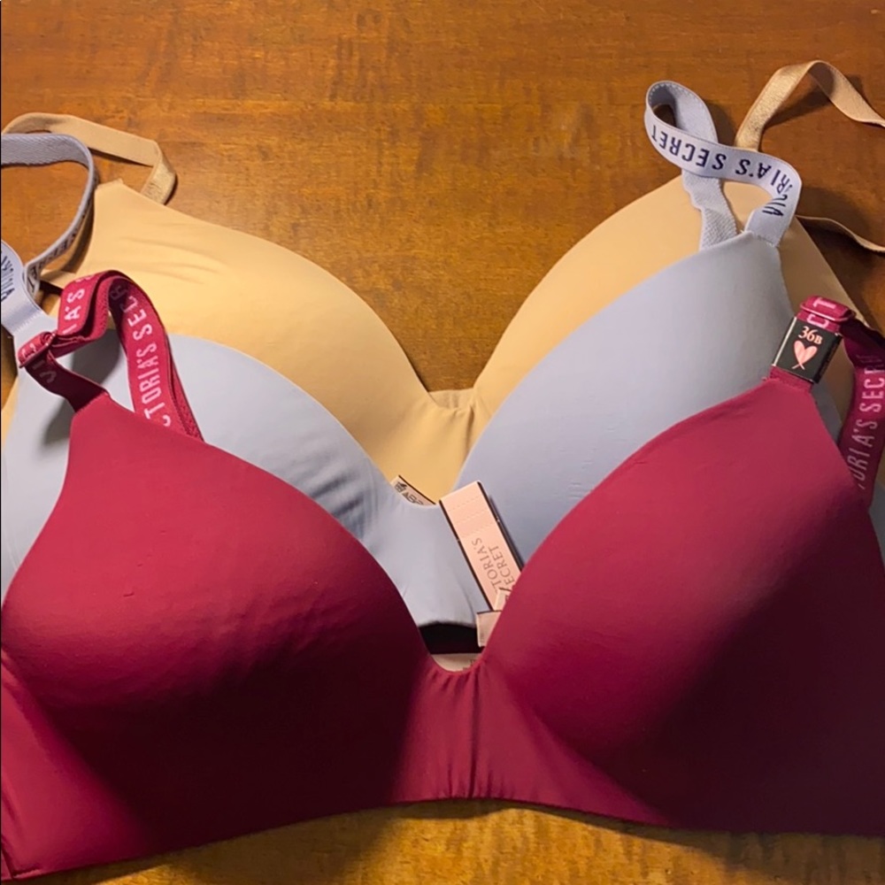 NEW Victoria’s Secret T-Shirt Wireless Bra x3